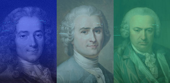  Art, Painting, Face, Head, Person, Photography, Portrait, Voltaire, Jean-Jacques Rousseau, Valentin Haüy