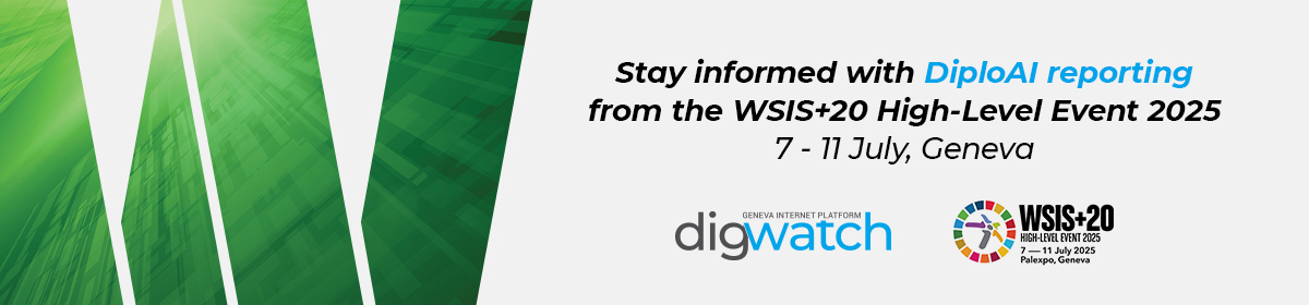 Diplo/GIP at the WSIS+20 High-Level Event 2025 1 Text, Logo, Paper